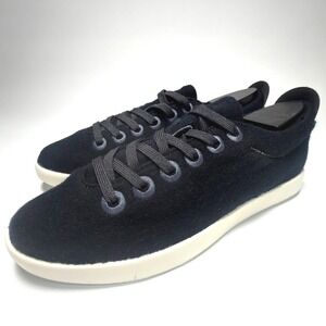 Allbirds Wool Pipers Womens‎ 8 True Black Merino Lace Up Walking Sneakers